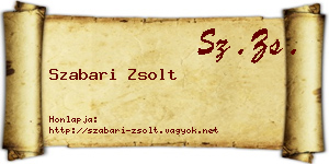 Szabari Zsolt névjegykártya